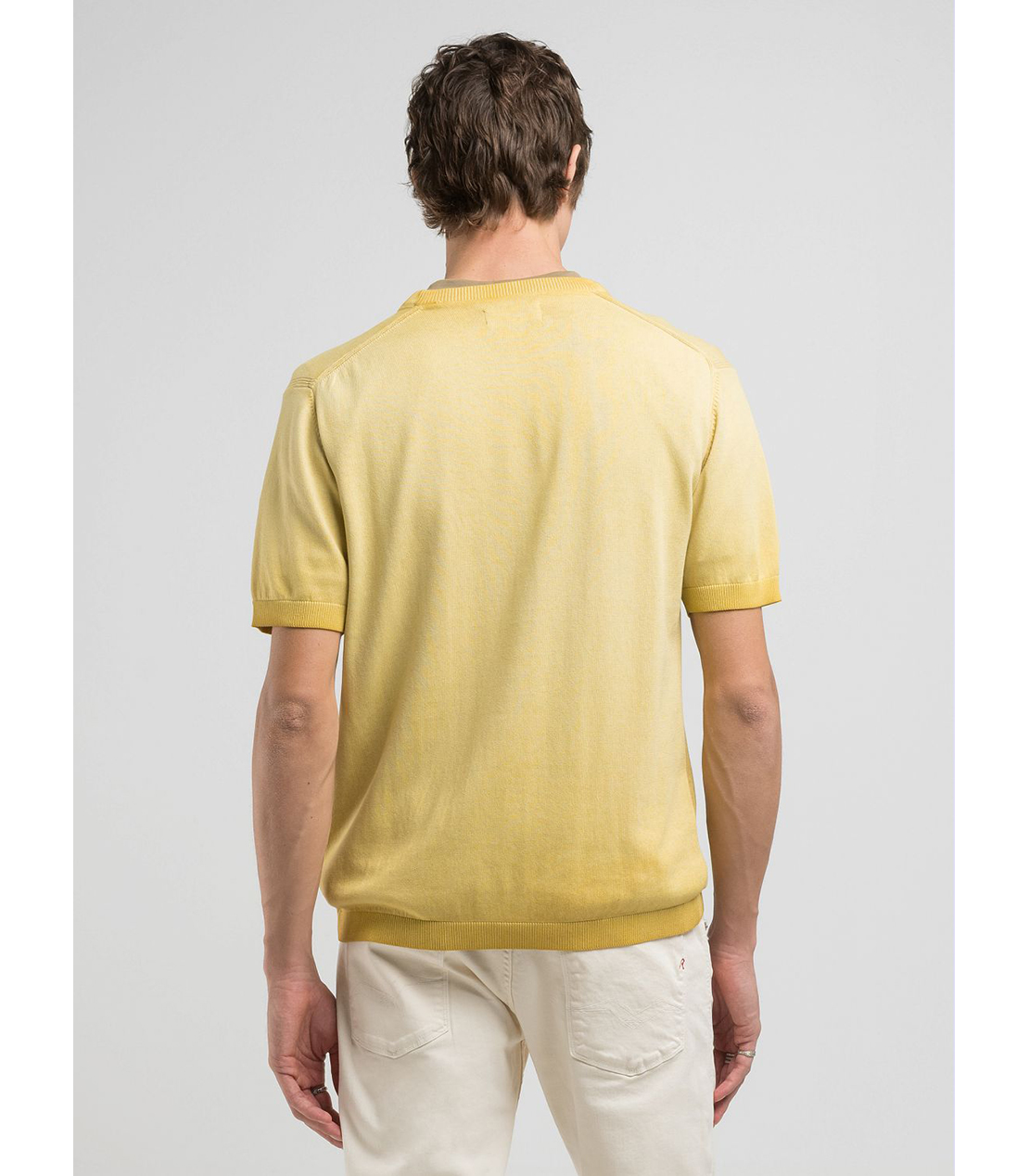 オンブレ ソフトコットン半袖ニット 詳細画像 トスカーナイエロー 2